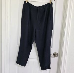 NWT EQUIPMENT Women's Navy Blue Tapered Crop‎ Trousers Size 4